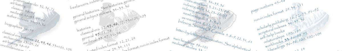 Quill and Ink Indexing Services Quill and Ink Indexing Services